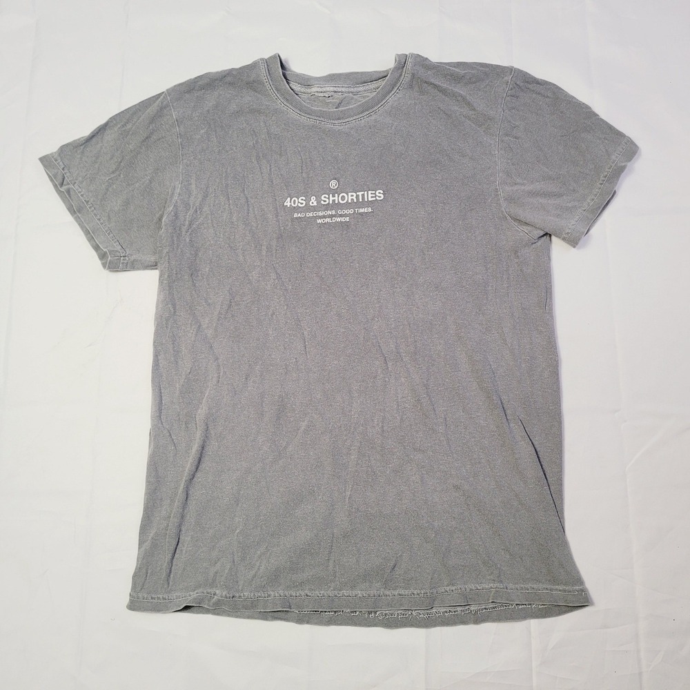 40s & Shorties Men'S Graphic T-Shirt Small Gray Bad Decisions Good Times Tee B73